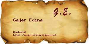 Gajer Edina névjegykártya