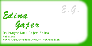 edina gajer business card